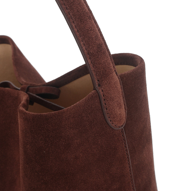 Suede The Row Tote Bag Reversed Suede High Capacity Suede 2023 Autumn/winter Commuter One Shoulder Bucket Bag 