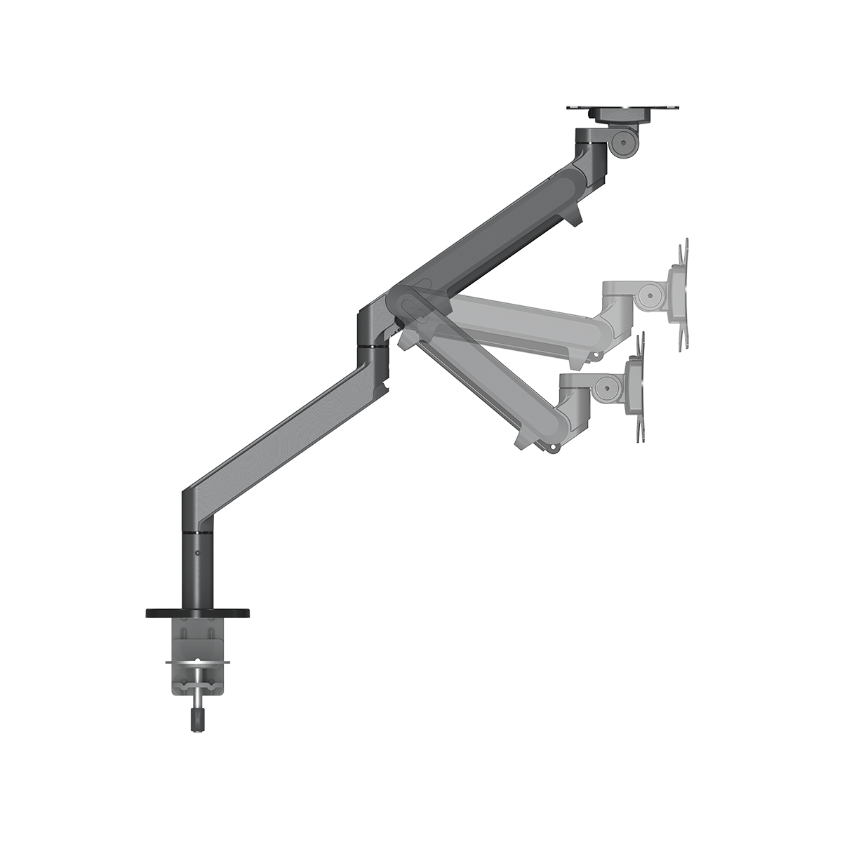 Sliver Multifunctional Desktop Lcd Universal Rotating Telescopic Single Computer Monitor Arm 