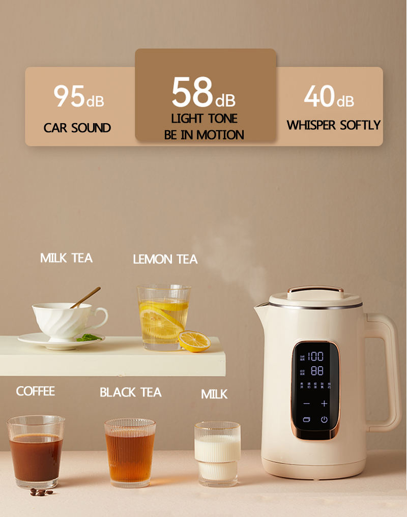 Hot Sales1.5l Capacity 304 Stainless Steel Inner Pot Double Shell Touch Screen For Home Appliances Electric Kettle 