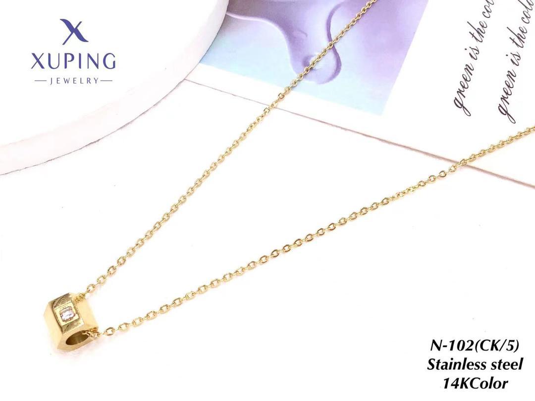 Usa Xuping Jewelry Fashion Necklaces Hot Sale High Quality 14k Gold Stainless Steel Necklace Elegant Necklace For Woman 