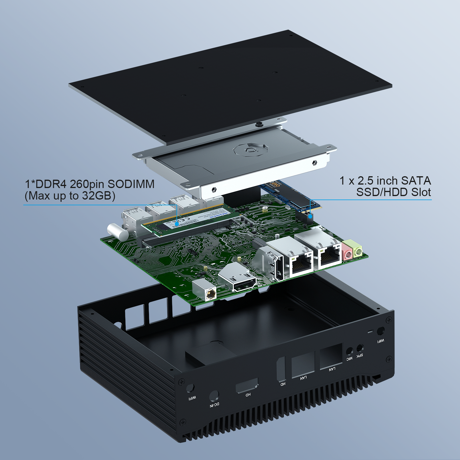 Explosive Style Mini Pc 7300u 8260u Fanless Panel Pc Rj45 Lan 2 Com Industrial Ip65dustproof Computer Hardware Software Desktop 