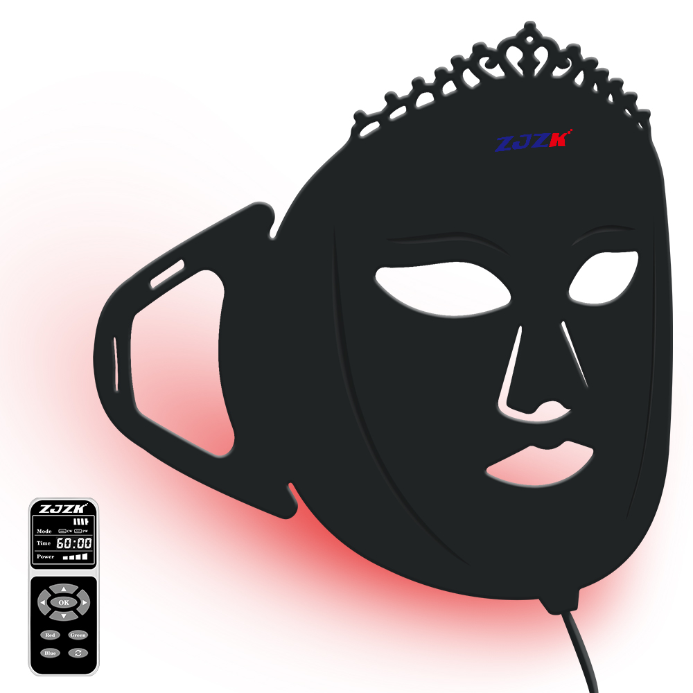 Zjzk Beauty 2024 2022 Tik Tok Beauty Products Therapy Face Mask Facial Skin Care Machine Photon 7 Light Colors For Home Use 