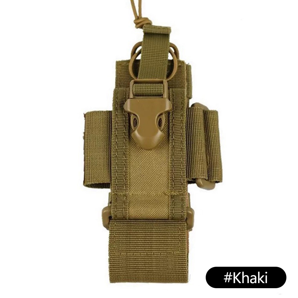 Adjustable Molle Radio Pouch Tactical Interphone Holder For Vest And Duty Belt For Outdoor Camping &amp; Hiking Use 