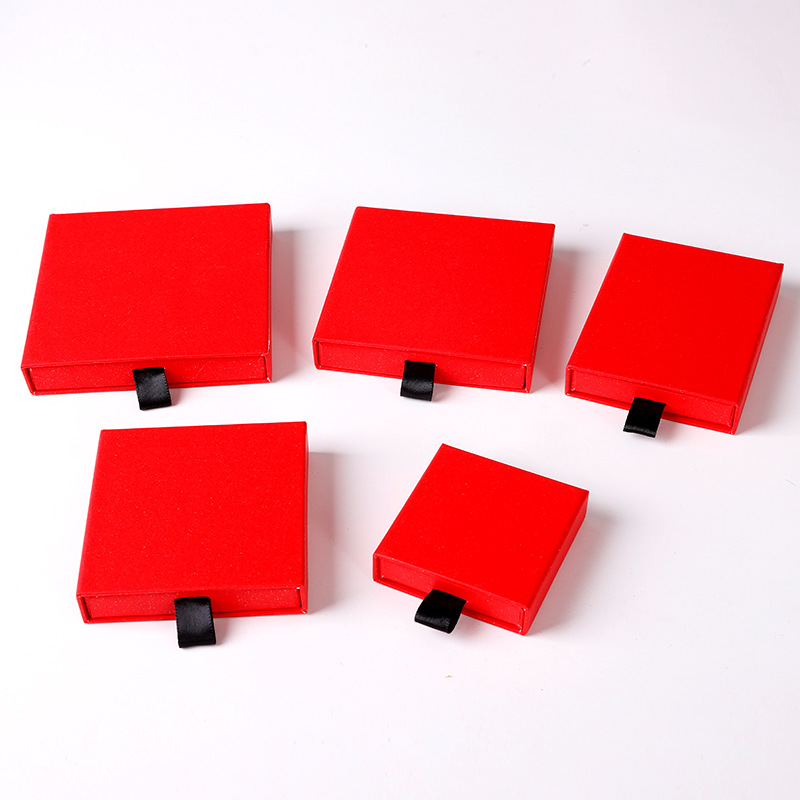 Custom Logo Small Paper Cardboard Jewelry Box Sliding Out Packaging Jewelry Boxes For Packaging Jewelry 