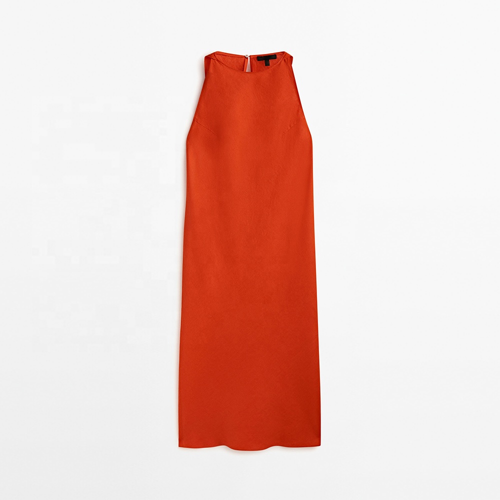 Linen Dress Beach Custom Casual Summer Sleeveless Shirt Maxl Women's 100% Cotton High Quality Dresses Linen Dress For Women