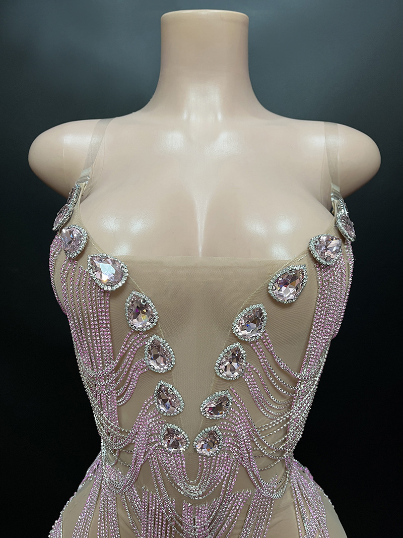 Novance Y2802-e Sexy Club Dress Pink Sleeveless Fashion Clothing For Women 2023 Birthday Celebrity Women's Luxury Clothing 