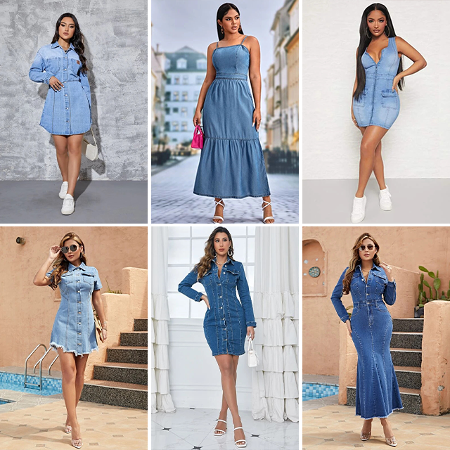 Second-hand Clothes Bulk Women's Denim Fashion Beautiful Second-hand Dress
