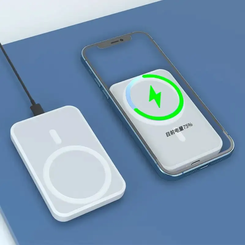 Hot Selling 10000mah Magnetic Wireless Power Bank Slim Powerbank Mini Magnetic Wireless Charger For Iphone 14 