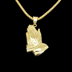 Wholesale Fashion Stainless Steel Pendant Jewelry Crystal Rhinestone Necklace Devil's Eye Pendant Hiphop For Men 