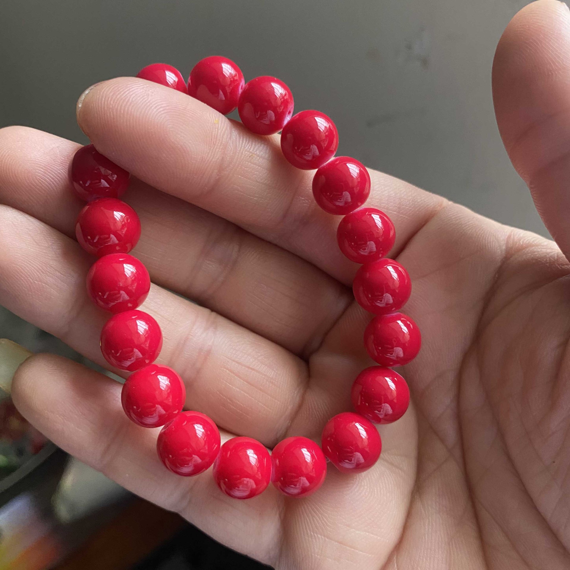 10mm Men Women Large Glass Semi-precious Stone Beaded Bracelets Custom Diy Glass Bracelets Can Add Charm For Jewelry Making 