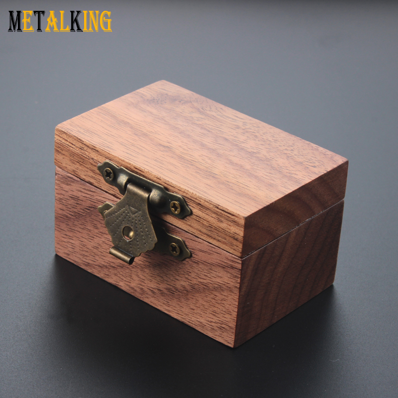 Black Walnut Wood Ring Box Solid Wood Box Fashion Jewelry Packaging 