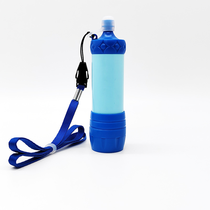 Quanji Survival Straw Water Filters Outdoor Camping Hiking Mini Water Filter Straw Portable Water Purifier Set 