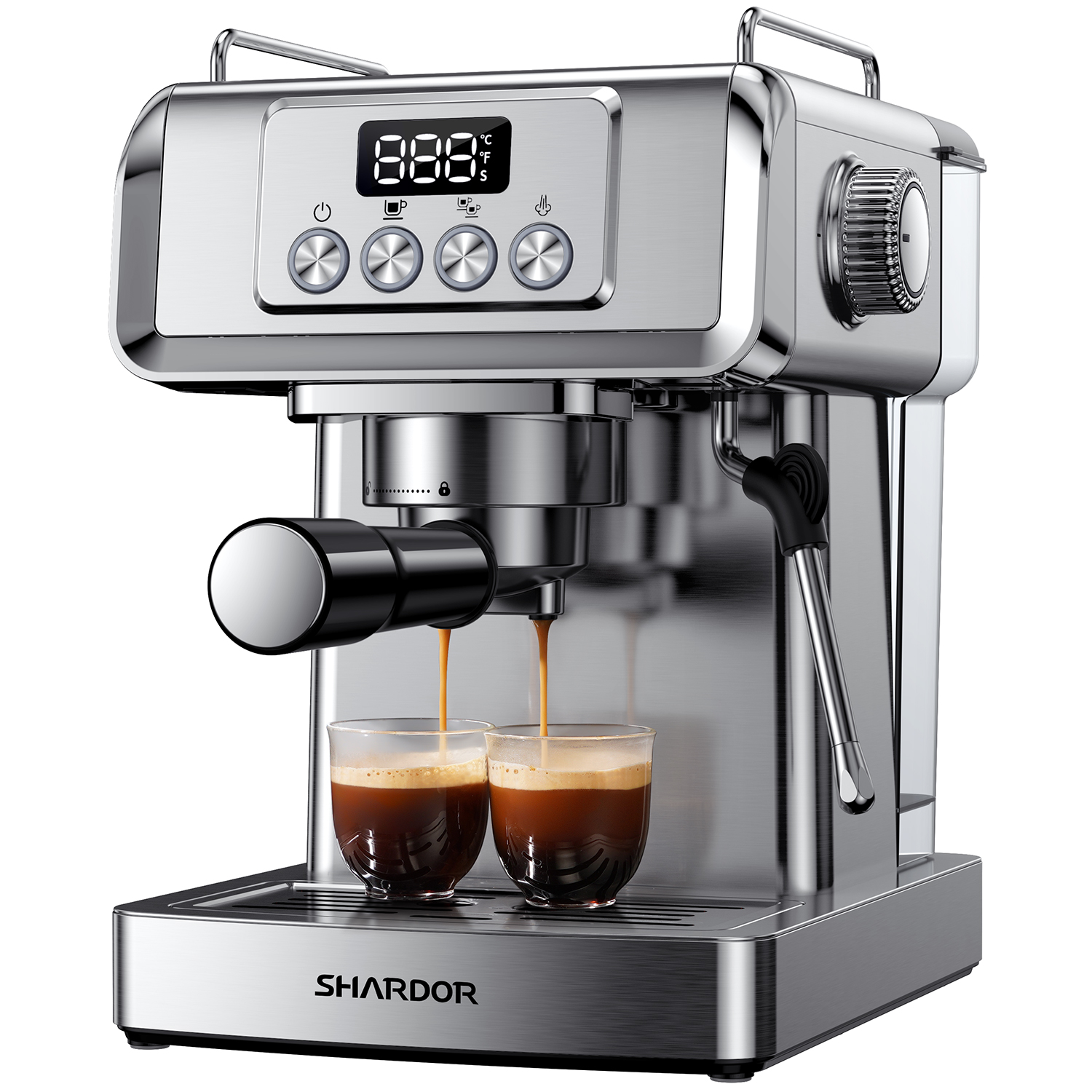 Shardor 20 Bar Espresso Coffee Machines Latte &amp; Cappuccino Maker Home Stainless Steel Turkish Other Coffee Maker Machine 