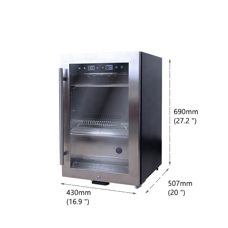 Oem 52l Compressor Fan Cooling Small Dry Ager Meat Cabinets Dry Age Fridge For Home Use 