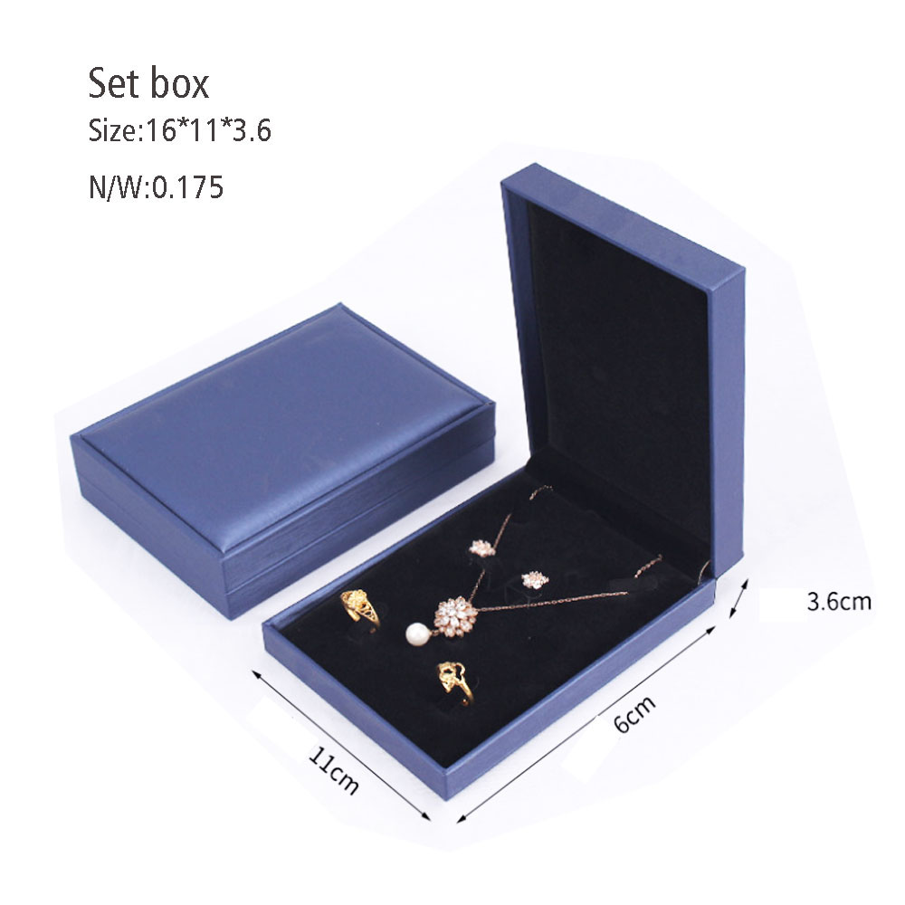 Jewelry Box Luxury Earring Bracelet Necklace Ring Box Jewelry Packaging Wholesale Custom Logo Leather Pu Leather Pendant Box 