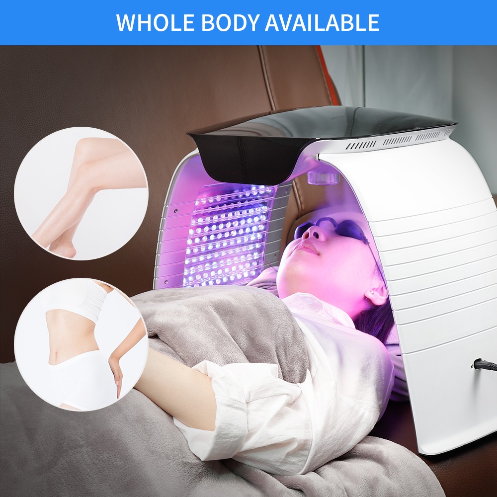 2021 Beauty Products 8 Colors Skin Rejuvenation Digital Face Pdt Infra Red Light Led Ultrasound Therapy For Women 