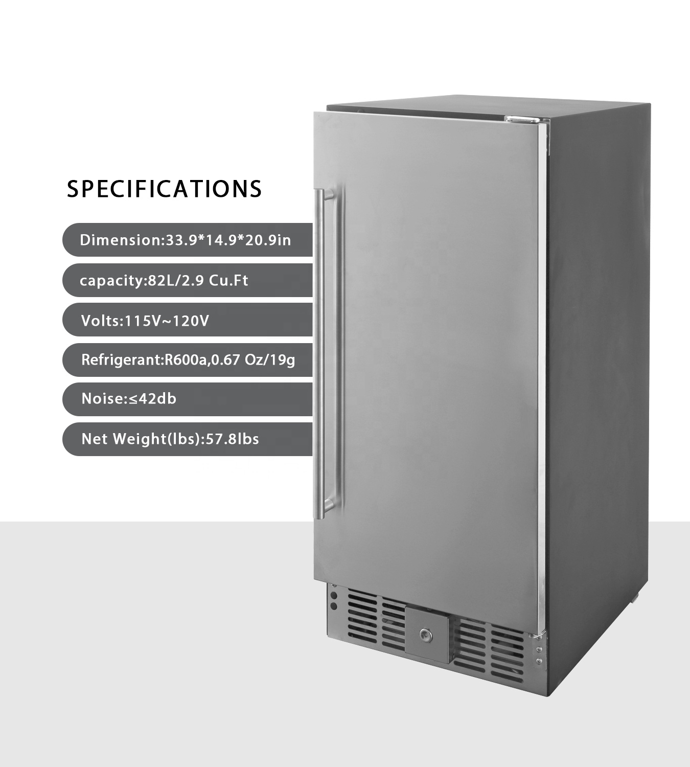 Hicon Professional 82l Refrigerator Built In Single Door Refrigerator Home Appliances Refrigerator 