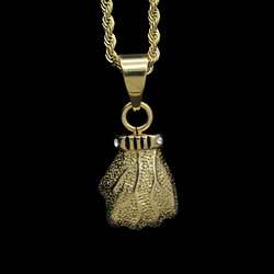 Wholesale Fashion Stainless Steel Pendant Jewelry Crystal Rhinestone Necklace Devil's Eye Pendant Hiphop For Men 