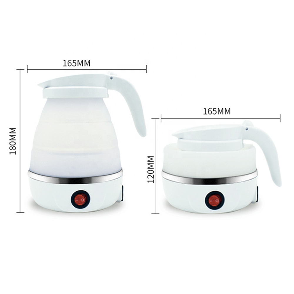 Silicone Folding Electric Kettle Home Travel Hotel Portable Kettle Stainless Steel Kitchen Small Appliances 