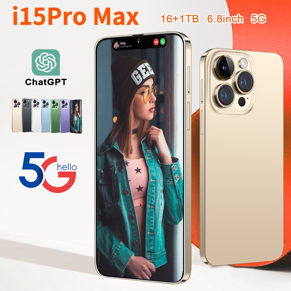 Original 12 Clone I15 Pro Max Celular Android Smartphone 5g I 512gb 256gb Mobile Phone For Apple Iphone 15 Pro Max 