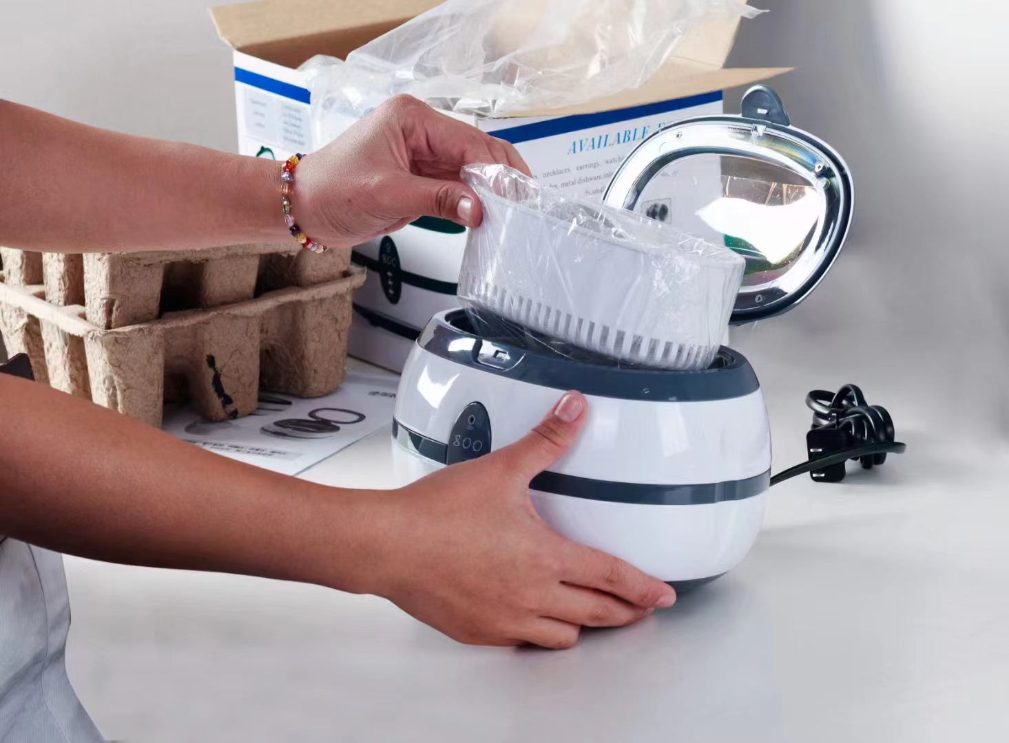 2017 Digital Ultrasonic Cleaner 750ml With Good Quality For Home Appliances Jewelry,Eyeglasses,Coins,Silvers,Watches 