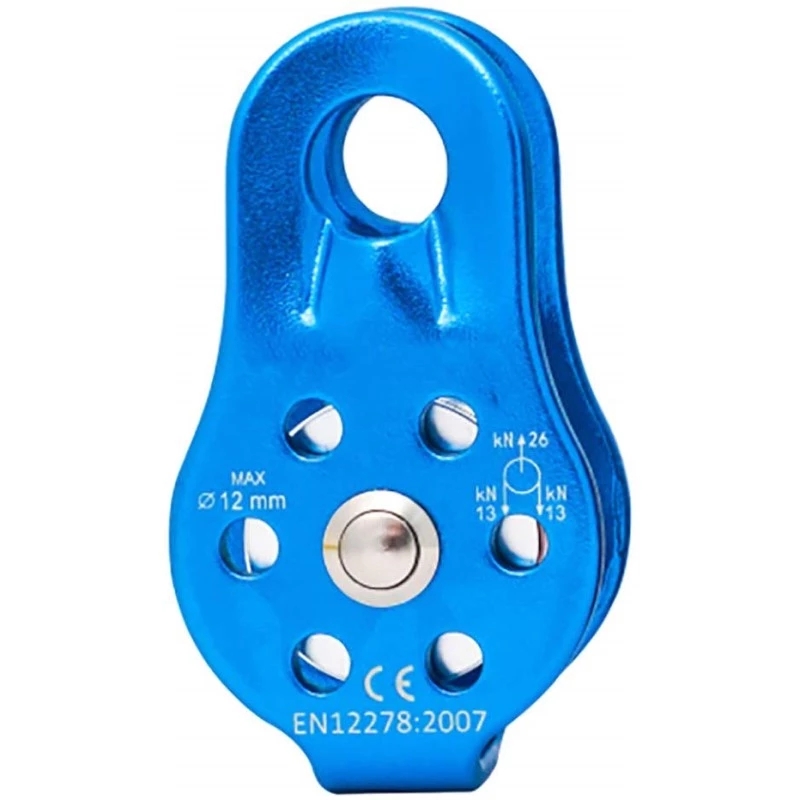 High Quality Heavy Duty Outdoor 20kn Aluminum Alloy Rock Climbing Single Wheel Pulley 