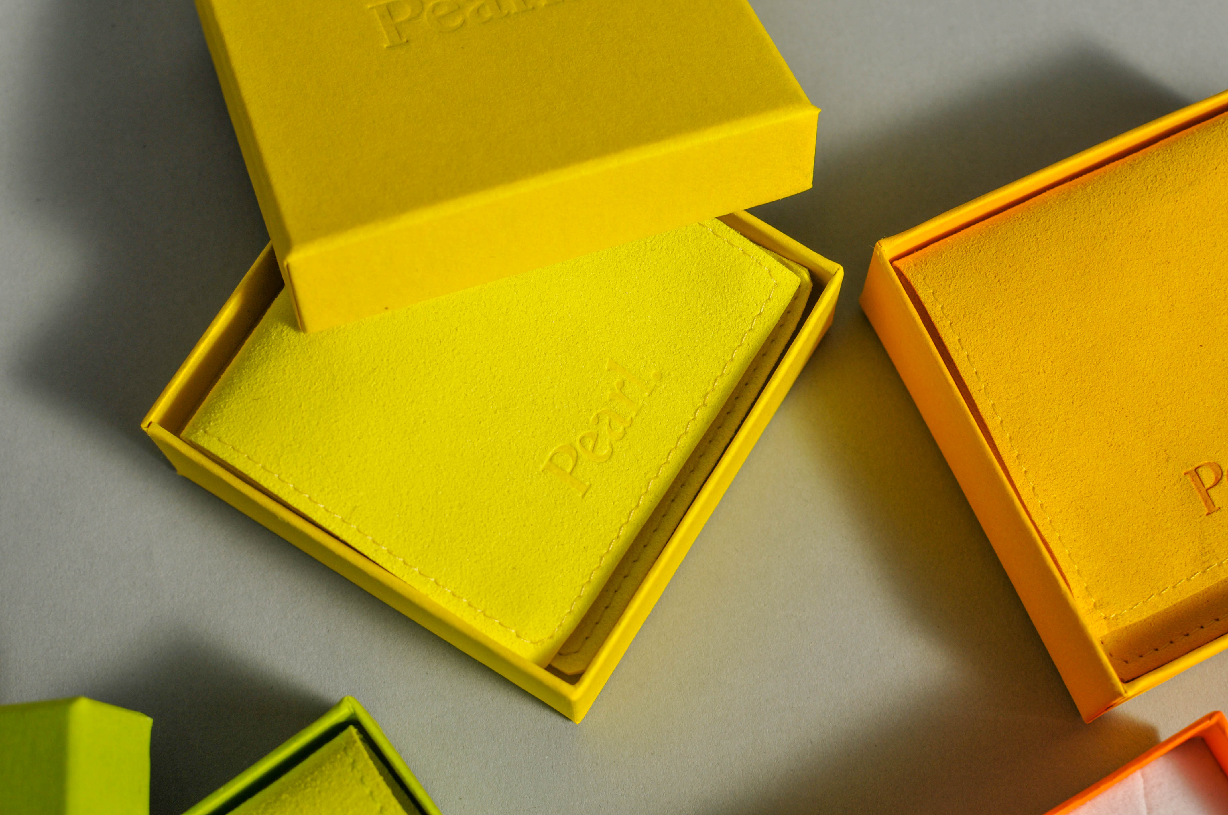 Lid Box Jewelry Earring Card Board Box White Insert Jewelry Pouch Envelope Suede Square Microfiber 