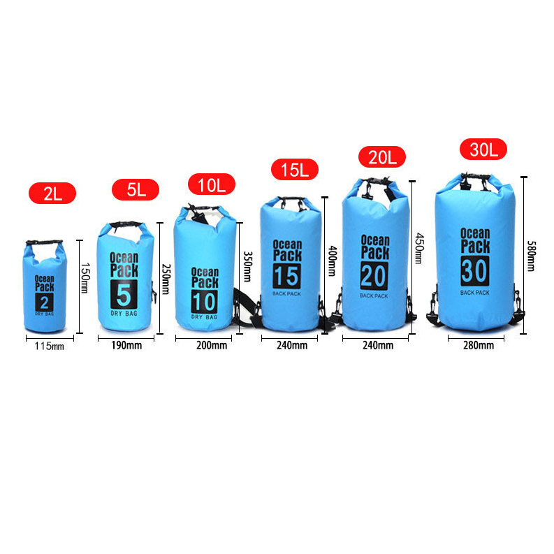 Custom Logo Camping Hiking Swimming Floating Pvc Dry Bag Backpack Water Sports Waterproof Dry Bag Ocean Pack 