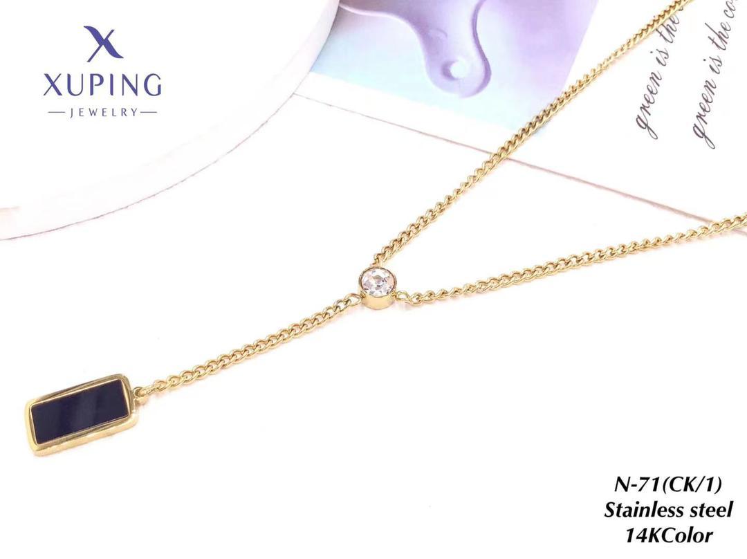 Usa Xuping Jewelry Fashion Necklaces Hot Sale High Quality 14k Gold Stainless Steel Necklace Elegant Necklace For Woman 