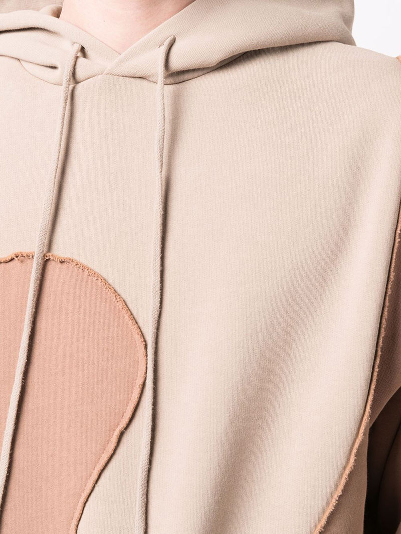 Oem Custom Made High Fashion Swirl Panel Contrasting Color French Terry Hoodie Men Unisex Cotton Sweatshirts Two Tone Hoodie 