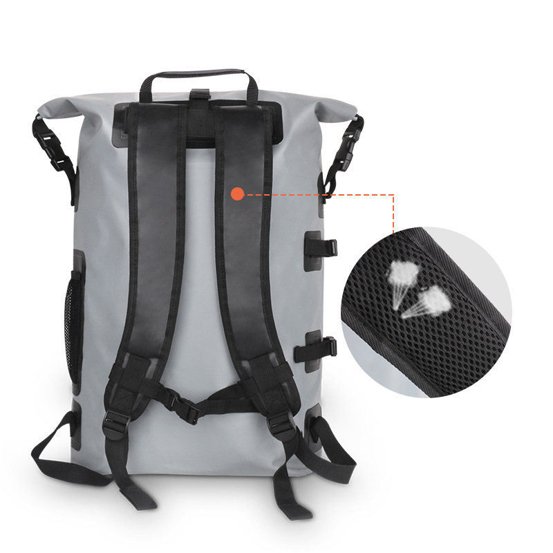 Oem Custom Printed Logo Outdoor Waterproof Backpack 25l With 500d Pvc Tarpaulin Dry Bag Waterproof Camping Bag 