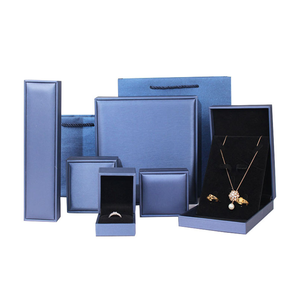 Jewelry Box Luxury Earring Bracelet Necklace Ring Box Jewelry Packaging Wholesale Custom Logo Leather Pu Leather Pendant Box 