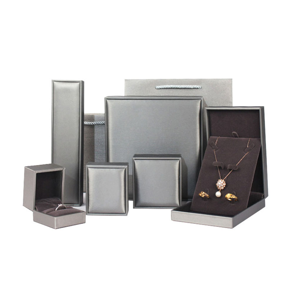 Jewelry Box Luxury Earring Bracelet Necklace Ring Box Jewelry Packaging Wholesale Custom Logo Leather Pu Leather Pendant Box 
