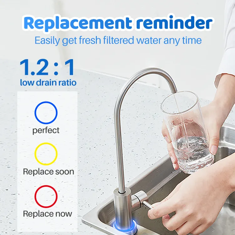 Water Treatment Home Appliance Household Reverse Osmosis Ro System 600 Gpd High Capacity Water Filter Purifiers 