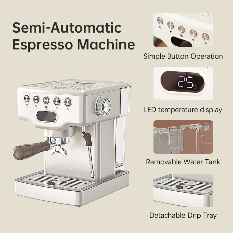 Home Appliance Espresso Coffee Maker Machine Makers Cappuccino Machine With Brewer 