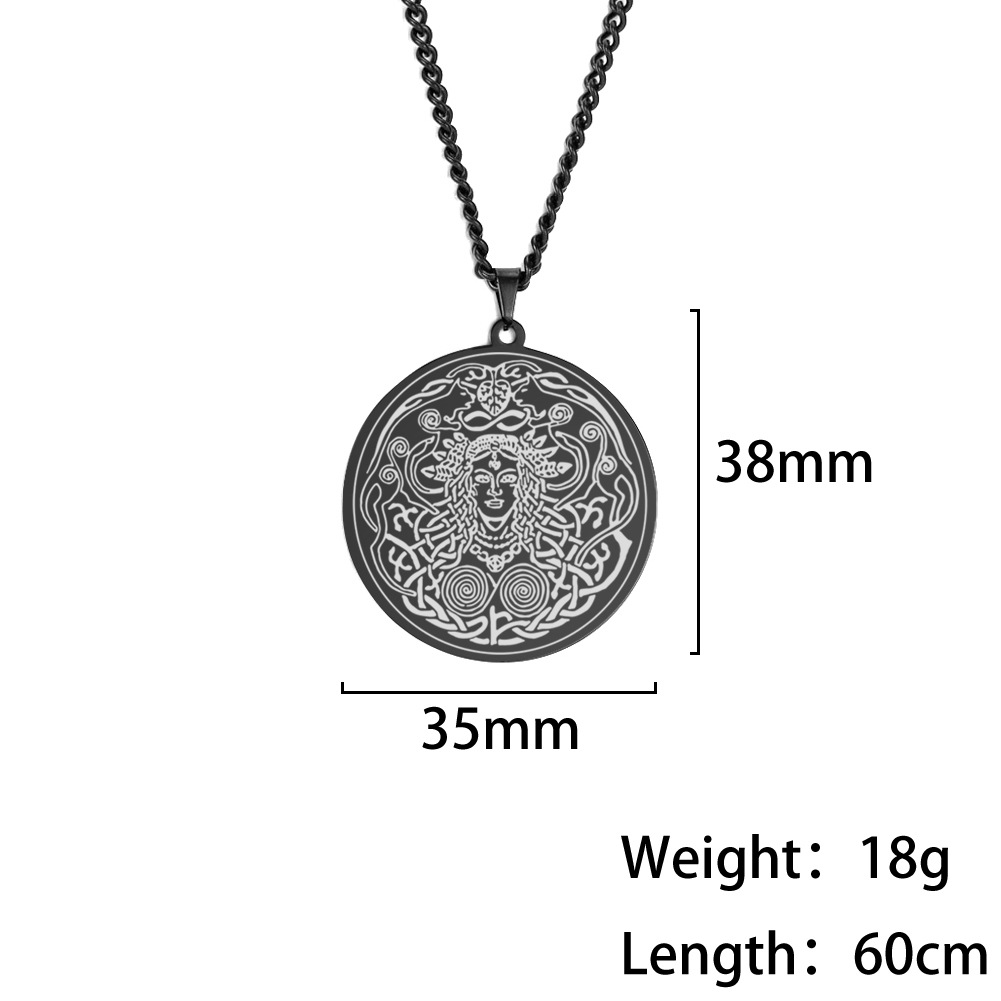 Hlss358 Freya Freyja Necklace Goddess Cats Norse Pagan Viking Amulet Talisman Jewelry Laser Cut Stainless Steel Pendant Necklace 