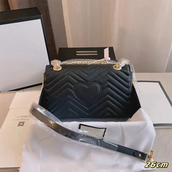 Women Genuine Leather Embossed Logo Messenger Handbags Famous Name Brands Ladies Shoulder Bags Handbags For Women Luxury 