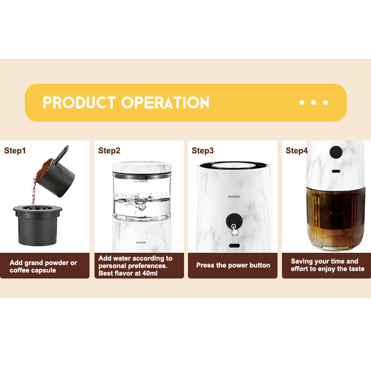 Best-selling Portable Convenient Home And Out Universal Electronic Rechargeable Coffee Grinder Drip Filter 