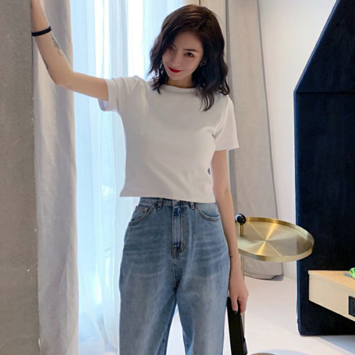 High Quality Multi Colour Trendy Softness Polyester Luxury Gym Plain Clothing Women T Shirt White T-shirt Custom Print