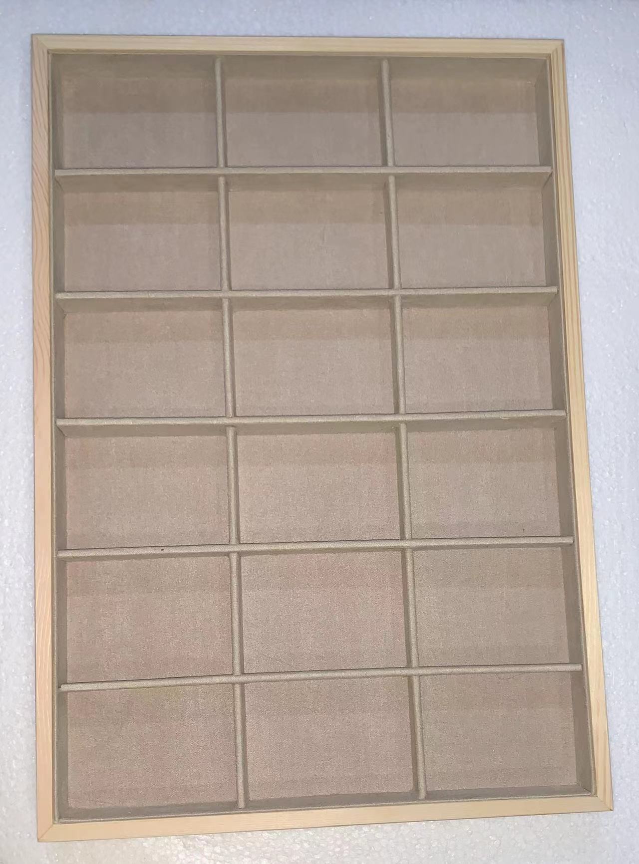 New Design Wooden Jewelry Tray Velvet Tray For Jewelry Display Storage Necklace Pendant Bangle Holder 