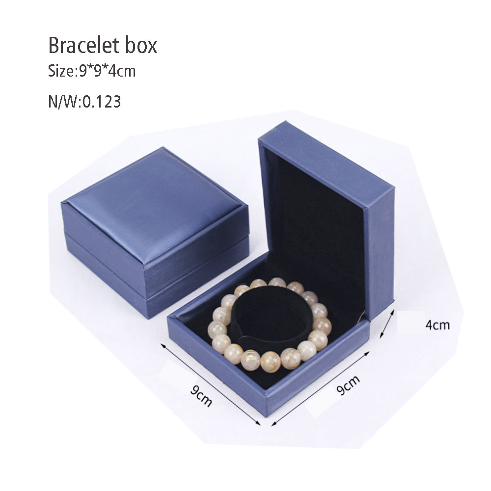 Jewelry Box Luxury Earring Bracelet Necklace Ring Box Jewelry Packaging Wholesale Custom Logo Leather Pu Leather Pendant Box 