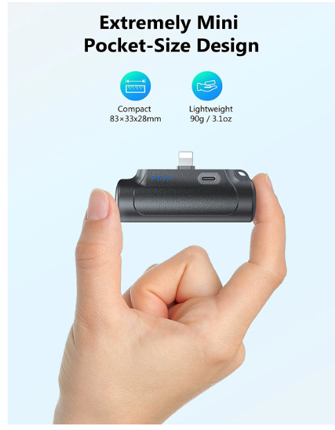 Ultra Compact Batterie Externe Power Bank Mini Chargeur Portable 5000mah 6000mah Emergency Wireless Power Bank For Iphone Type C 