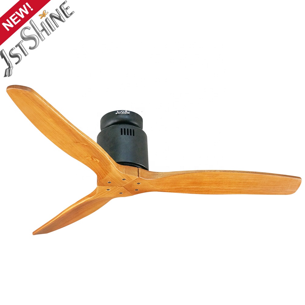 1stshine Ceiling Fan Home Appliances Decorated Remote Control 3 Blade Wood Flush Optional Ceiling Fan Without Light 