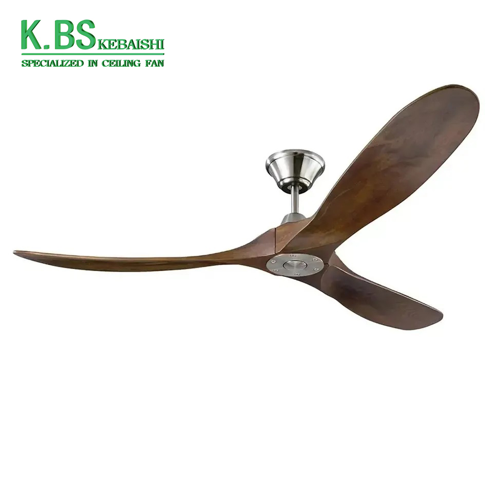 European Styles Custom Ceiling Fan Decorative Mute 3 Blade Remote Control Wood Wooden Bldc Modern Ceiling Fan For Home Hotel 