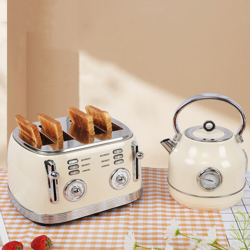 Retro Four-slice Toaster Multifunctional Home Breakfast Machine Toaster Oven Toast Driver Small Appliances Wholesale 