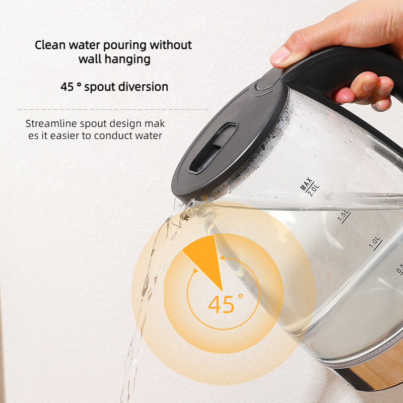 Wholesale Smart Home Appliances Water Kettle Cordless Glass Portable Water Boiler 