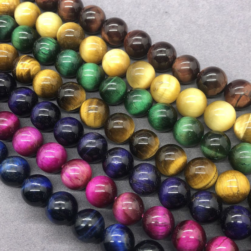 Wholesale Manufacturer Genuine High Quality Gemstone Bead Natural Tiger Eye Stone Loose Beads For Jewelry Making (ab1770) 