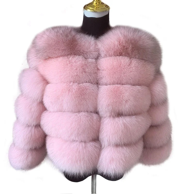 Factory Custom Wholesale Real Fur Long Sleeves Fashion Women Fluffy Women's Clothing Fur Jacket Winter Real Fox Fur Coat