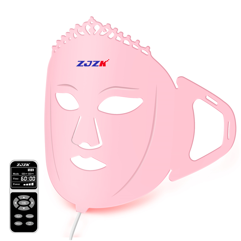 Zjzk Beauty 2024 2022 Tik Tok Beauty Products Therapy Face Mask Facial Skin Care Machine Photon 7 Light Colors For Home Use 