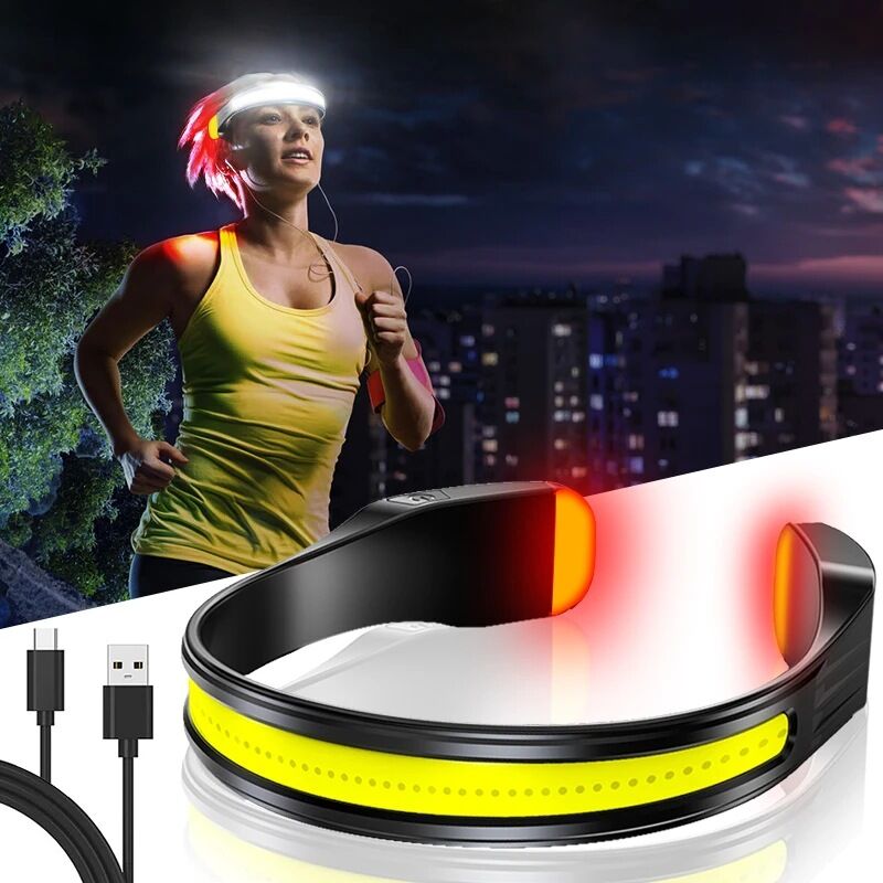 Portable Rechargeable Head Lamp Xpe Cob Outdoor Running Climbing Working Waterproof Sensor Led Headlight Headlamp 